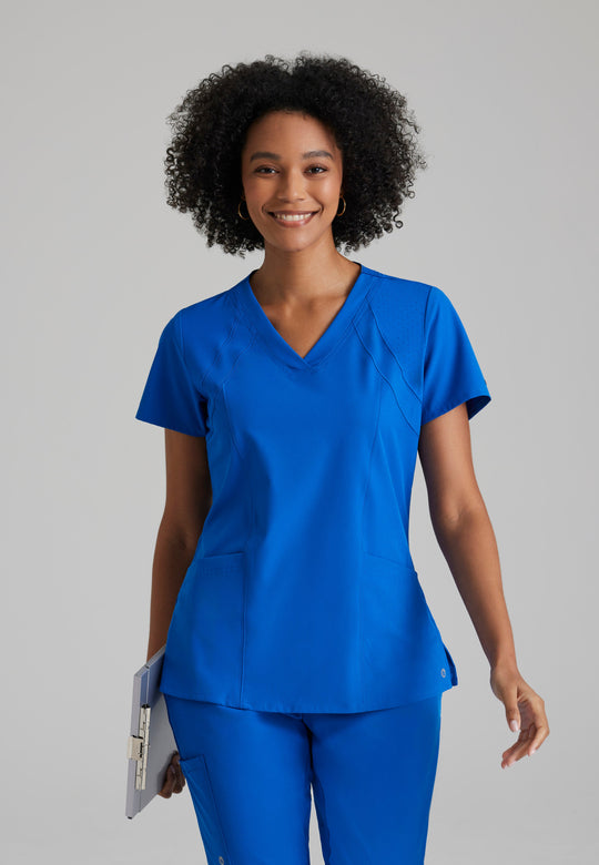 Racer 4-Pocket V-Neck Scrub Top