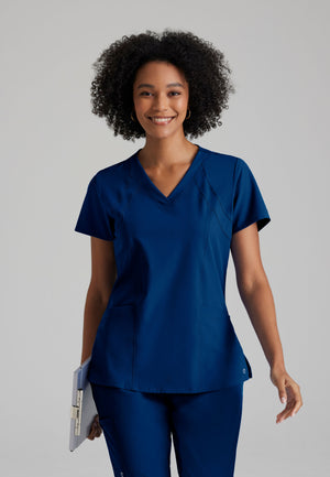 Racer 4-Pocket V-Neck Scrub Top