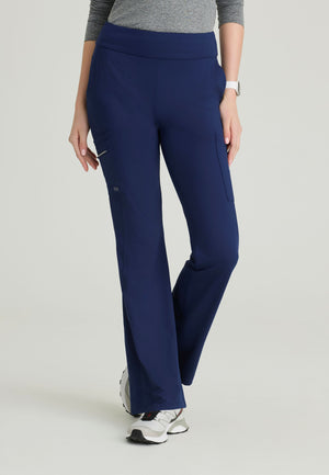 Sprint Knit 7-Pocket High-Rise Flare Leg Scrub Pant