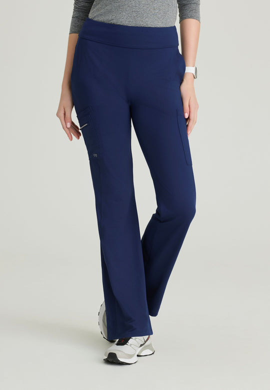 Sprint Knit 7-Pocket High-Rise Flare Leg Scrub Pant