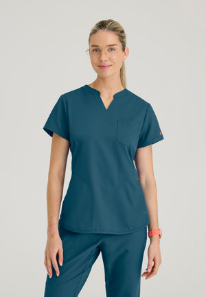 Carrie Women's 3-Pocket Modern Neckline Top