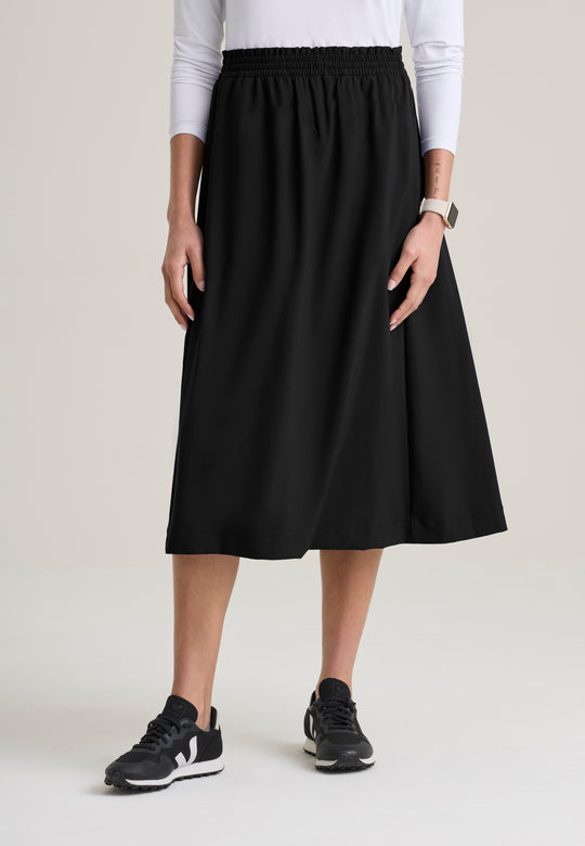 Terran Women's 3 Pocket Ruffle Waistband A-Line Skirt