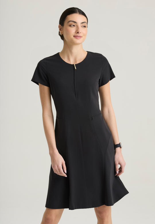 Aria Women's 2-Pocket Round Neck Knee Length Dress