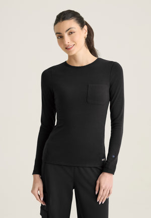 Origin Women's 1-Pocket Crew Neck Long Sleeve Tee