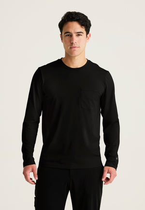 Arise Men's 1-Pocket Crew Neck Long Sleeve Tee