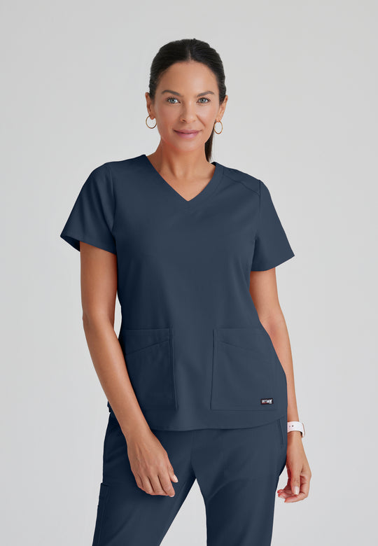 Emma 4-Pocket V-Neck Scrub Top