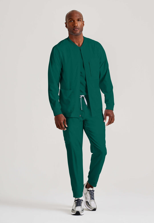 React 5-Pocket Crewneck Warmup Scrub Jacket