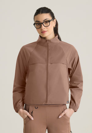 Crystal Women's 4-Pocket Zip-Front Windbreaker Jacket