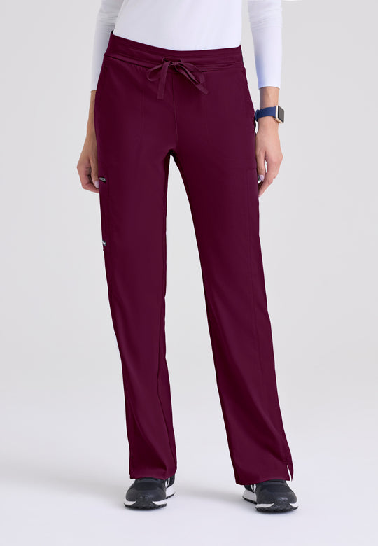 Kim 3-Pocket Mid-Rise Straight Leg Scrub Pant