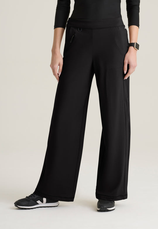 Crystal Women's 7-Pocket Elastic Waistband Wide Leg Pant