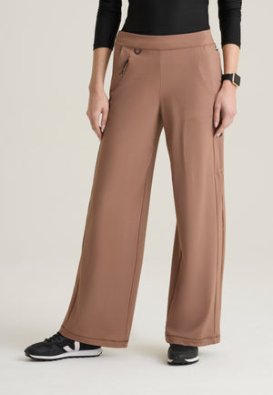 Crystal Women's 7-Pocket Elastic Waistband Wide Leg Pant