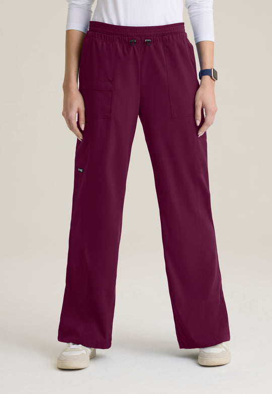Nina Women's 7-Pocket Layered Waistband Wide Leg Pant