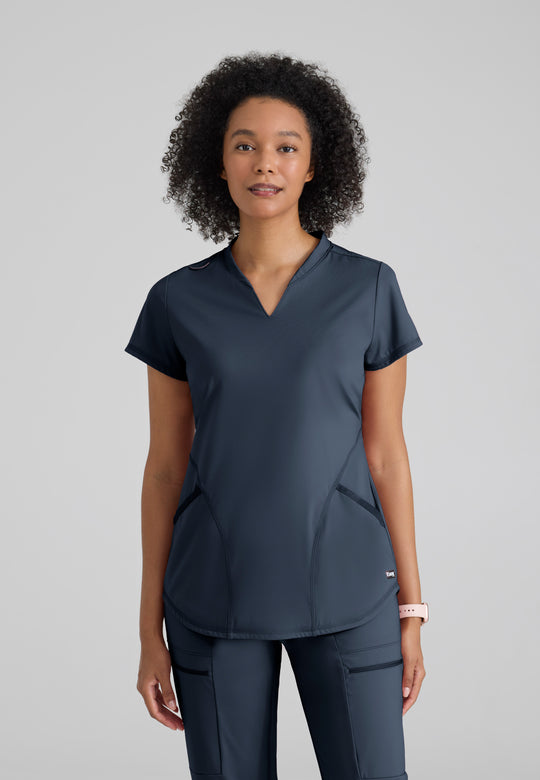 Define Contour Seam V-Neck Knit Top