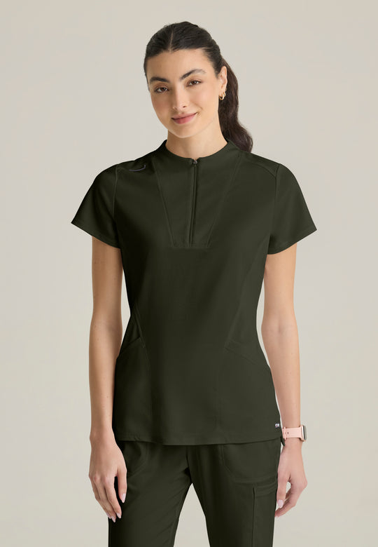 Kristi 2-Pocket Knit Collared Top