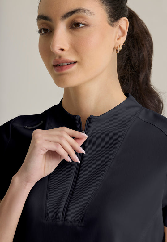 Kristi 2-Pocket Knit Micro-Funnel Top