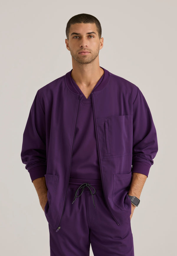 React 5-Pocket Crewneck Warmup Scrub Jacket