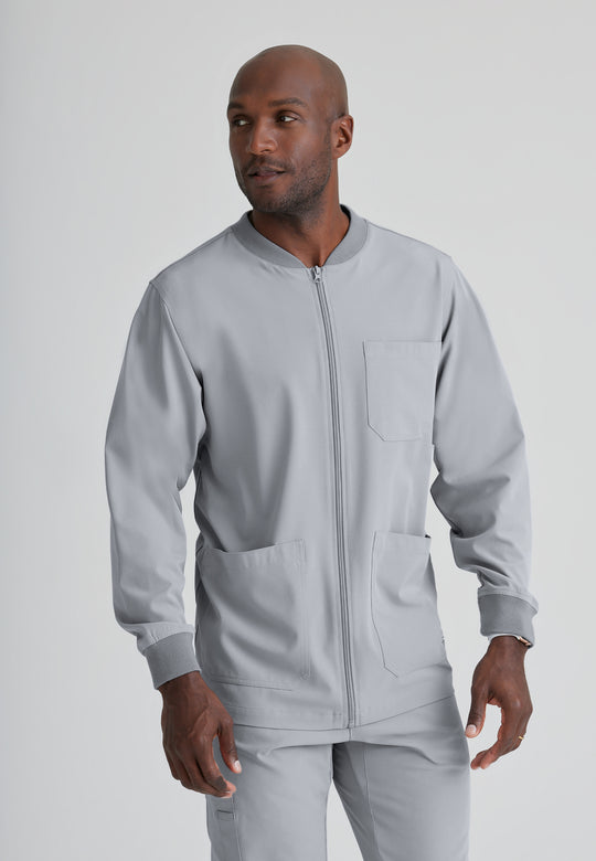 Structure 3-Pocket Crewneck Warmup Scrub Jacket