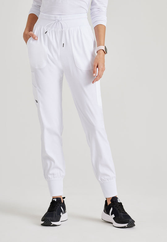 Carly 7-Pocket Mid-Rise Jogger Scrub Pant